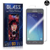 Screen Protector Compatible with Galaxy Grand Prime, UNEXTATI Premium HD Anti Scratch Anti Fingerprint Tempered Glass Screen Protector Film for Samsung Galaxy Grand Prime, 1 Pack