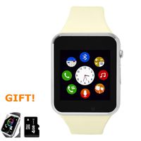 Amazqi Smart Watch, Smartwatch Phone with Camera TF Card Pedometer SIM Card Slot Music Player Compatible for IOS IPhone (Partial Functions) and Android Phone Samsung HUAWEI LG Sony for Men Women Teens