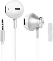 Earbuds Ear Buds in Ear Headphones Wired Earphones with Microphone Mic Stereo and Volume Control Waterproof Wired Earphone MUEY001
