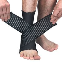 AiLike Ankle Brace Foot Sleeve with Compression Support Wrap for Stabiling Ligaments Joint Pain Swelling Sprains Injury Recovery (Black, L for US 8.5-11) …