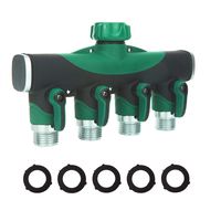 SIPIK 4 Way Hose Splitter, Hose Splitter for Garden 4 Way Water Tap Converter Connector Splitter Hose Pipe Adapter Garden Irrigation Watering(8.07 x 4.72 x 1.87).