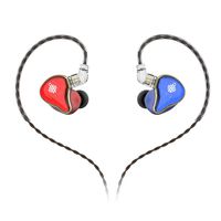 HIDIZS MS4 Hi-Fi Earphones (1DA + 3BA), Hi-Res Earbuds with Detachable Cable Design Four Knowles Driver Hybrid In-Ear Monitor Headphones (Blue&Red)