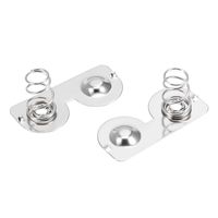 uxcell 50 Pcs AA Battery Negative to Positive Conversion Spring Contact Nickeling Plate 26.5mmx12mm