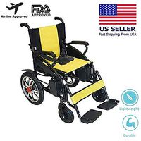 2019 Updated Electric Wheelchairs Silla de Ruedas Electrica para Adultos FDA Approved Transport Friendly Lightweight Folding Electric Wheelchair for Adult Comfortable Disabled Wagon Elderly MobileCar
