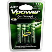 Vivitar VIV-P4AAA-900 NiMH 4 AAA Batteries