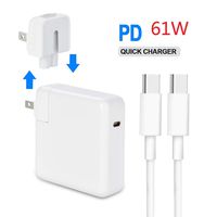 61W USB Type C Power Adapter Charger Compatible for MacBook Pro 13 Inch with USB-C to USB-C Charger Cable