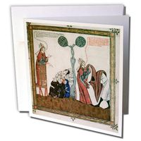 3dRose Drawing, Ramon Llull, Conversion of Ramon Llull, Codex - HI13 PRI0182 - Prisma - Greeting Cards, 6 x 6 inches, set of 6 (gc_83088_1)
