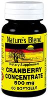 Nature's Blend Cranberry Concentrate 500 Mg 60 Softgels Pack of 2