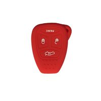 Red Silicone Rubber Keyless Entry Remote Key Fob Case Skin Cover Protector fit for 2006 2007 MITSUBISHI