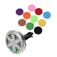 ROSENICE Stainless Steel Aromatherapy Essential Oil Diffuser Locket Clip with 10pcs Felt Pads