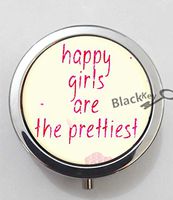 BlackKey Happy Girls Are The Prettiest 3-Compartment Decorative Pocket Gift Box Case Organizer for Pill, Color 1 -1495