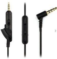 QC15 Replacement Cord Headphone Audio Cable with Inline Remote Microphone Compatible with Bose QuietComfort 15 Headphone, Work with iOS and Android Systems (5.9ft, Black)