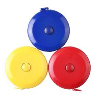 3 Pack Tape Measure 150 cm 60 Inch Push Button Tape Body Measuring Soft Retractable for Sewing Double-Sided Tailor Cloth Ruler (Red Yellow Blue) by BUSHIBU