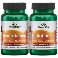 Swanson Benfotiamine - Maximum Strength 300 mg 60 Veg Caps 2 Pack