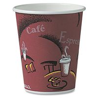 Solo Cup OF10BI0041 Bistro Design Hot Drink Cups, Paper, 10oz, Maroon, 300/Carton