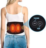 Waist Heating Belt, Massager Motor Virbrating Heating Pad, Hot Compress for Lower Back Arthritis Cramps Pain Relief Injury Recovery 1 Button Control 3 Heat