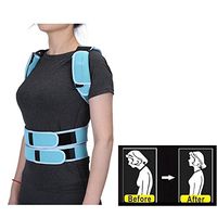 Posture Support Corrector, Back Correction Brace Shoulder Waist Support Band Belt for Adult Student (XL)