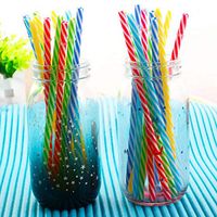 15 PCS Colorful Reusable Hard Plastic Straws 7.5” Long Colored unbreakable Drinking straws for Mason Jar Yeti Tumbler Party Decoration (15 PCS)