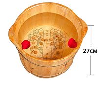 QARYYQ Foot Bucket, Foot Tub, Wooden Foot Bucket, Foot Massage Foot Bath Foot tub