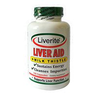 Liverite Liver Aid With Milk Thistle 150 Capsules, Liver Support, Liver Cleanse, Liver Care, Improves Energy