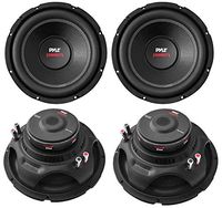 4) PYLE PLPW12D 12" 6400W 4 Ohm Black DVC Car Stereo Power Audio Subwoofers