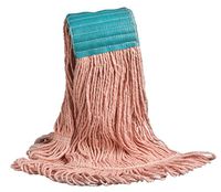 M2 Professional Swinger Synthetic Orange Small Looped-End Mop Replacement Head, 5" Headband - Case of 12 - For Industrial, Commercial & Home use, Hardwood, tile, etc.