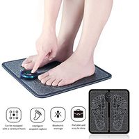 CWWHY EMS Foot Massager Muscle Stimulator Electrode Pads Wireless for Pain Relief Promoting Blood Circulation Rechargeable Electric Foot Massage,A