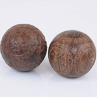 Lana Agarwood Fitness Ball, Handball Advanced Fitness Golfer Turn Ball Iron Ball Health Ball Massage Ball (Pattern : Good Luck Handball)