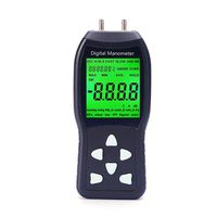 Digital Manometer, Professional Air Pressure Meter, Differential Pressure Gauge HVAC Gas Pressure Tester （Measuring Range: ±20.68 kPa）