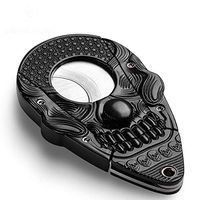 KXDLR Sector Semi-Automatic Cigar Cutters Portable Pocket Cigar Tool Sharp Double Blades Guillotine Scissors for 20MM Size of Cigars, Gift Box Packaging,Black