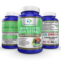 Supreme Potential 100% Pure Green Coffee Bean Extract for Natural Weight Loss and Metabolism Support - 800mg Capsules - 180 Capsules - 90 Day Supply - Manufactured in USA.