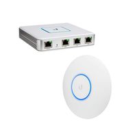 UniFi Security Gateway USG Router with Gigabit Ethernet with Unifi AP AC PRO UAP-AC-PRO-US 802.11ac PRO Wireless Access Point Wi-Fi System