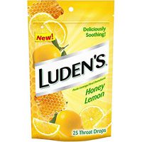 Luden's Throat Drops,Methol Lozenge/ Oral Anesthetic Honey Lemon 30 ea (Pack of 11)
