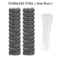 24 Pieces Lint Traps Stainless Steel (NEVER RUST) Washing Machine Lint Snare Traps, Washer Hose Lint Traps with 24 pcs Cable Ties