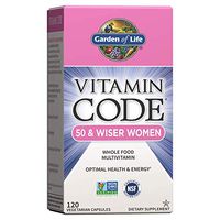 Garden of Life Multivitamin for Women - Vitamin Code 50 & Wiser Women's Raw Whole Food Vitamin Supplement with Probiotics, Vegetarian, 120 Count