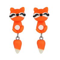 Liraly 1Pair Jewelry Handmade Clay Soft Pottery Earrings Animal Earring Accessories