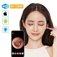 GSPOR WiFi Otoscope, 3.9mm Lens HD Ear Stick Endoscope, Earwax Removal Tool, Support for iPhone, Android,Gold