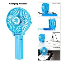 Portable Fan,mini usb rechargeable fan,for Traveling,Fishing,Camping,Hiking,Backpacking,BBQ,Baby Stroller,Picnic,Biking,Boating (Blue)