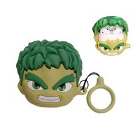 Tacumo Airpods Silicone Case Cute Creative Design Case Cover Compatible for Apple Airpods 1&2 [3D Cartoon Pattern] (Hulk)
