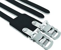 Action Leather Double Black Toestrap