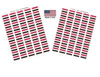 Made in USA! 100 Country Flag 1.5" x 1" Self Adhesive World Flag Scrapbook Stickers, Two Sheets of 50, 100 International Sticker Decal Flags Total (Yemen)