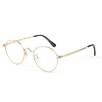 Cyxus Vintage Retro Blue Light Filter Glasses Round Anti Eyestrain Redness Metal Frame (8702T06,Gold Frame)
