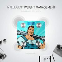 Business Concept Startup Businessmen Scale Weight Electric Scales for Weight Bathroom Scales Tracks 8 Key Compositions Analyzer Sync with Fitness Apps 400 Lbs