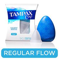 Tampax Menstrual Cup, Regular Flow, Tampon Alternative, Reusable, 12 Hours of Flexible Comfort-fit Protection with Free Always Thin Liners