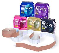 Fitdom Kinesiology Physiotherapy Sports Tape + Bonus Instruction Guide. FDA Approved. Therapeutic Taping for Knee, Shoulder, Elbow. (Neutral Beige Precut Bulk, Precut Bulk -140 Strips)