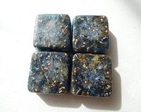 2 Light Blue Steel Mini Cube Tower Busters Crystal Orgone Generator Energy Accumulator 7.83/432/528Hz/Advance Harmonics Many Beautiful Ingredients and Colors!! (2)