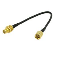 Uxcell a12021300ux0182 6.5" Long Cable SMA Female to Male Coaxial Antenna Adapter