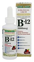 Nature's Bounty B-12 5000 mcg Sublingual Liquid Energy Health 2 oz (Pack of 9)