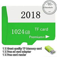 FidgetKute 2018 New 1TB Micro Memory Card Storage 1024GB for 1TB Micro SD Card Slot (Green) Green 1024GB