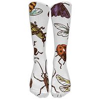 ZQSok Unisex Insect Below Knee Socks Tube Stockings Mid Calf Boot Socks Long Crew Socks